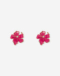 FLEUR COLORED EARRINGS FUCHSIA