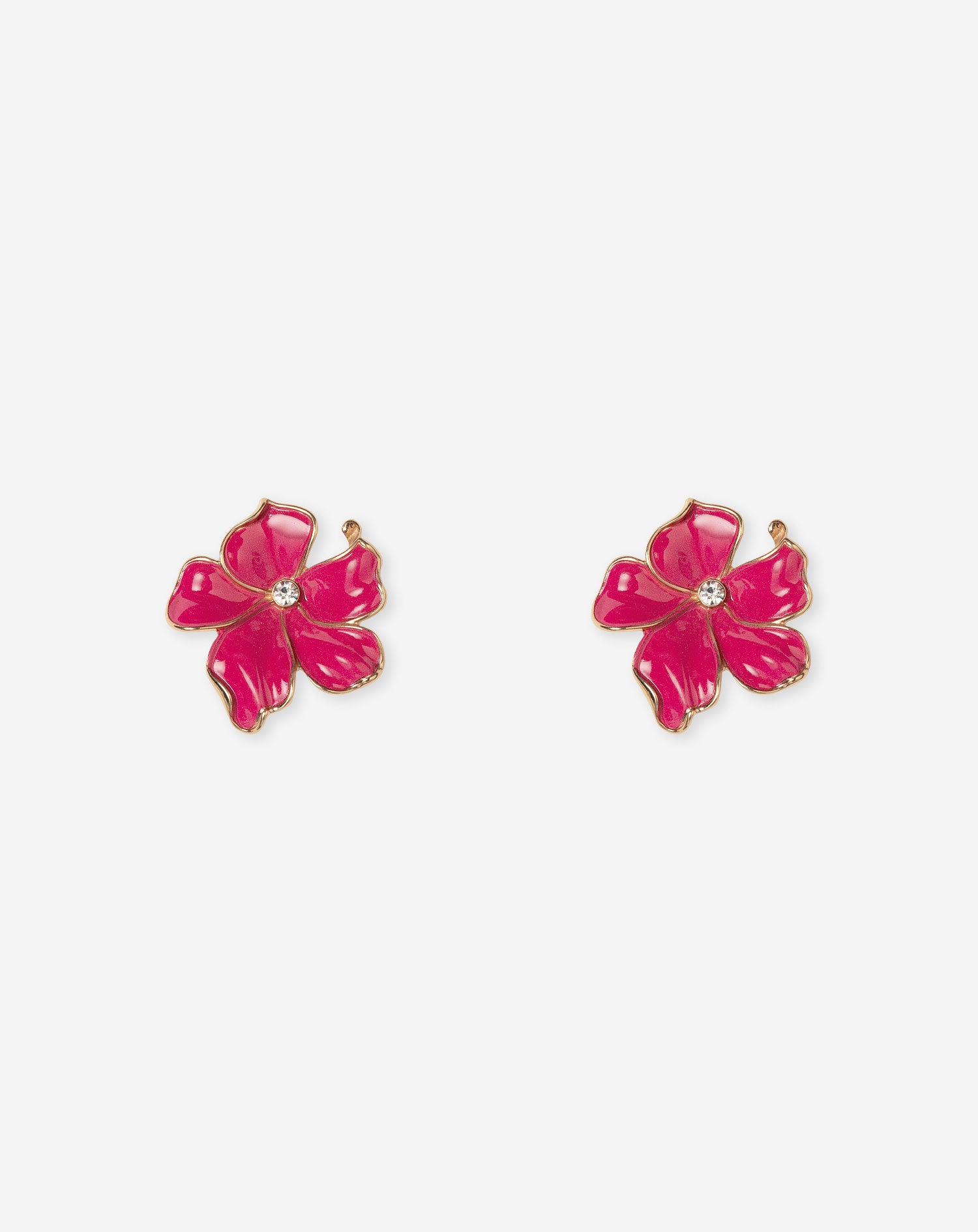 FLEUR COLORED EARRINGS FUCHSIA