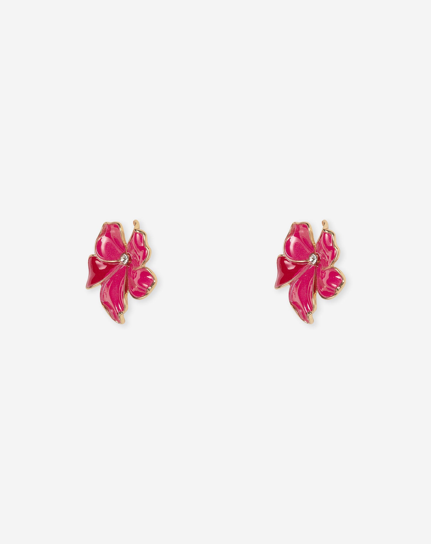 FLEUR COLORED EARRINGS FUCHSIA