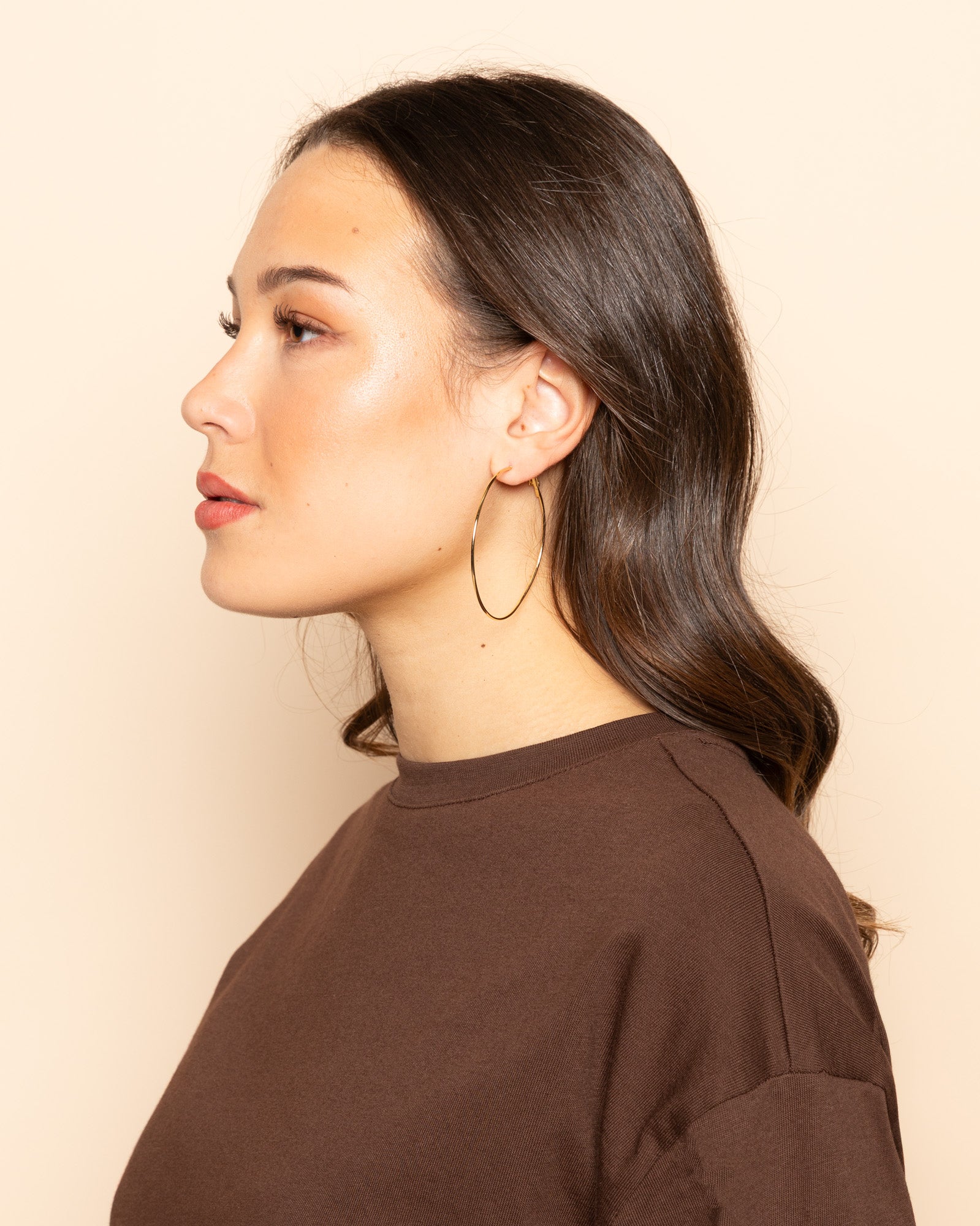 BIG THIN HOOP EARRINGS