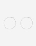 BIG THIN HOOP EARRINGS SILVER