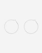 BIG THIN HOOP EARRINGS SILVER