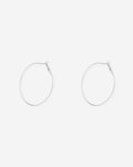 BIG THIN HOOP EARRINGS SILVER