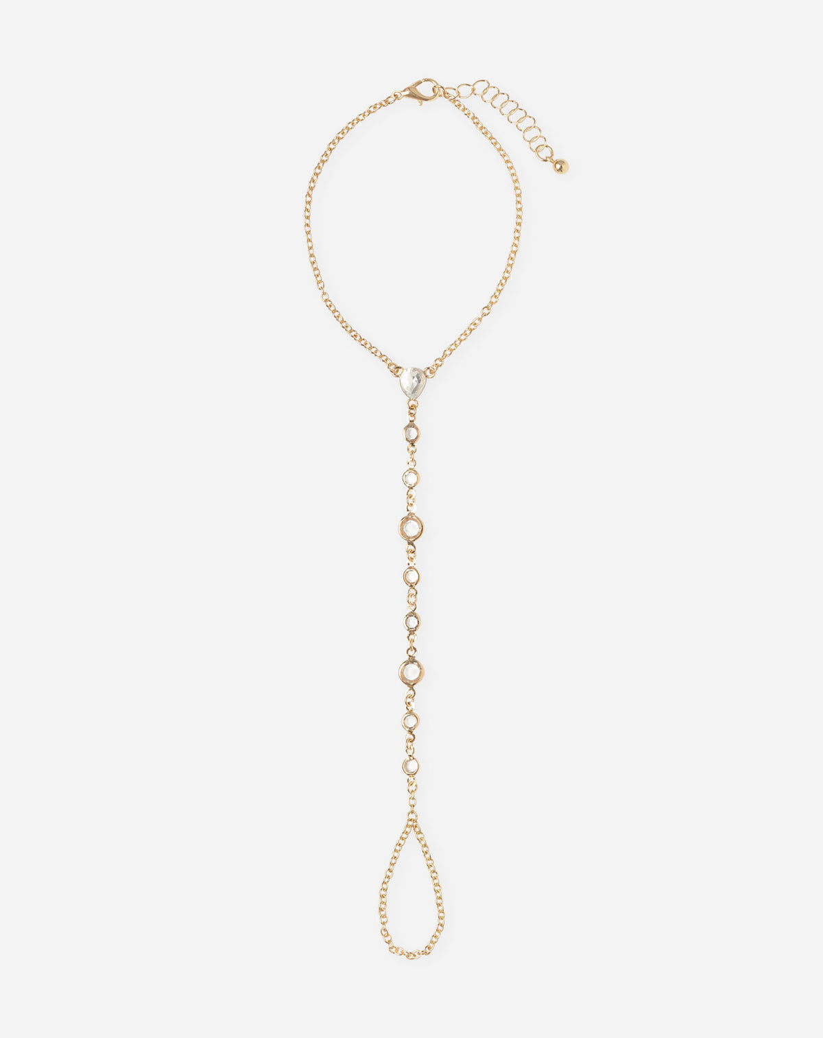 TEARDROP DIAMOND HAND CHAIN