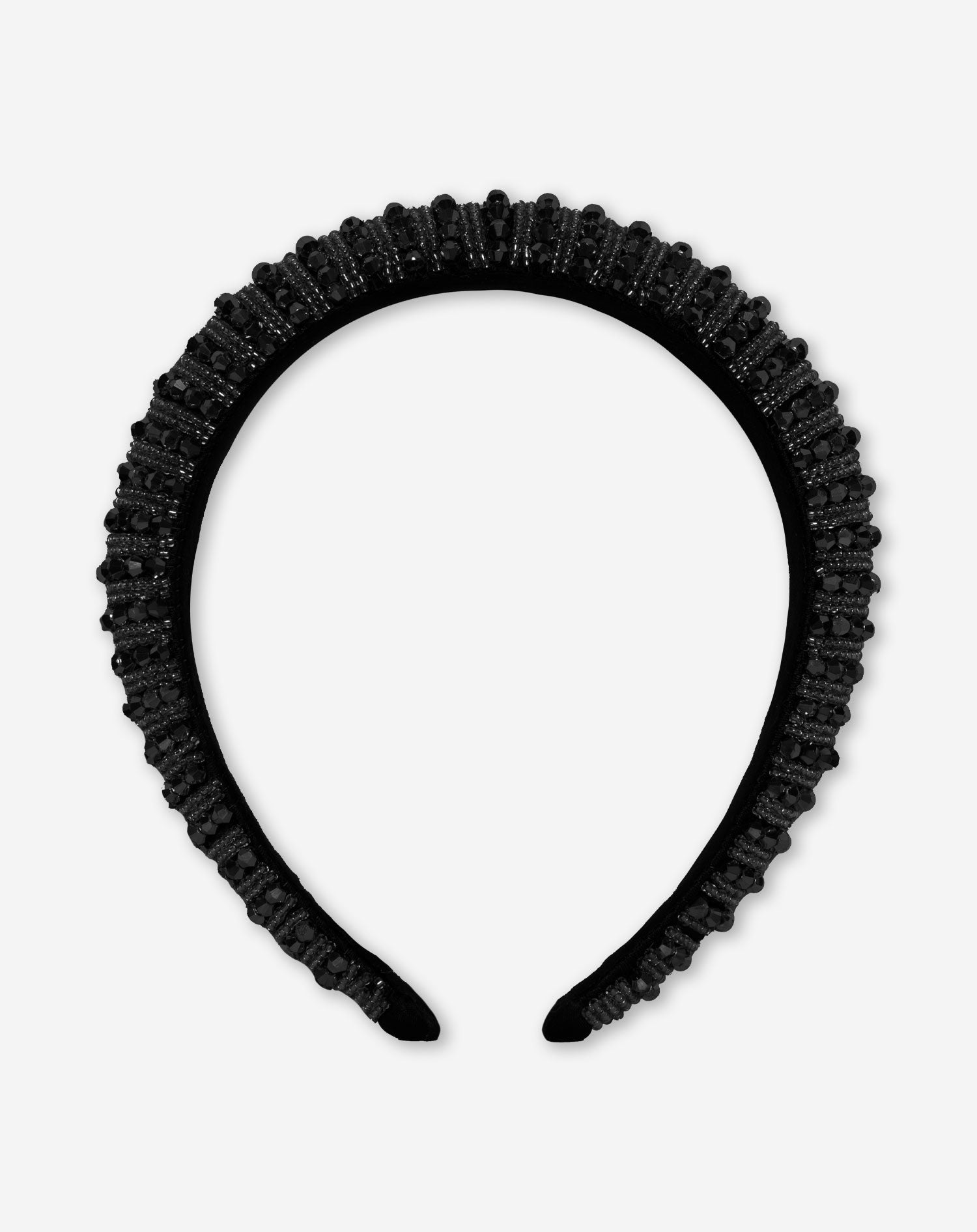 SPARKLE BEADS HEADBAND BLACK