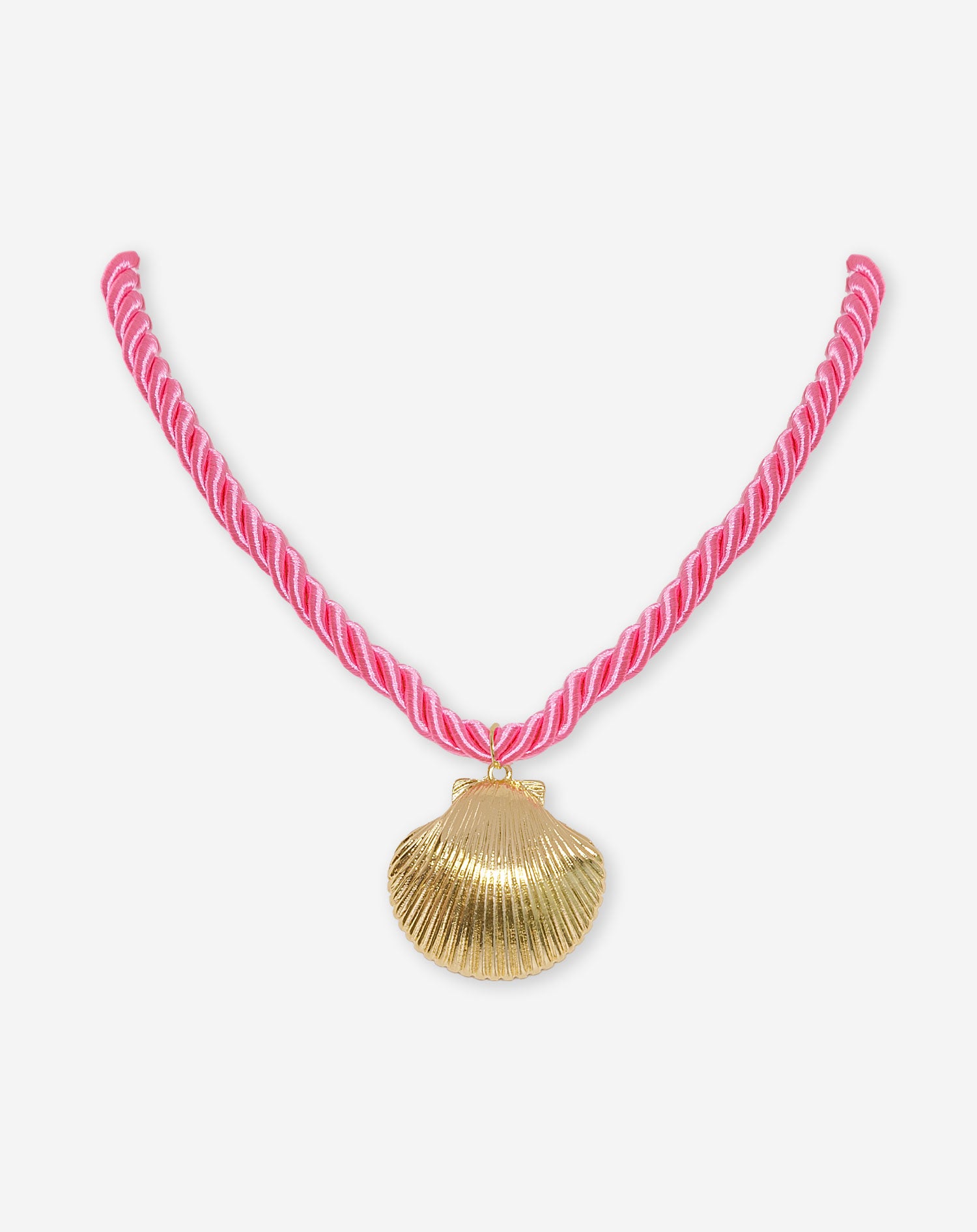 SEASHELL CORD NECKLACE PINK