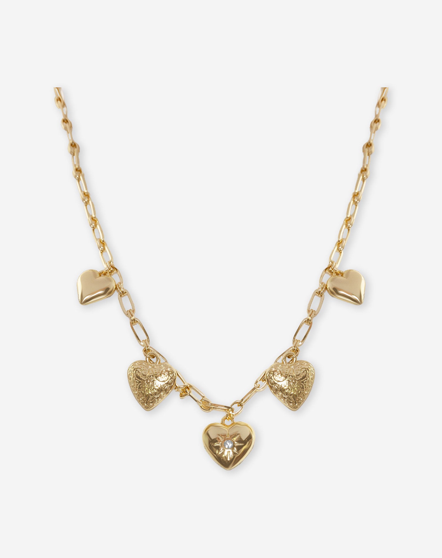 HEART CHARM NECKLACE GOLD