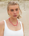 COLORED BEADS NECKLACE ROZE