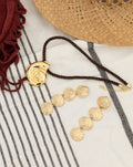 SEASHELL CORD NECKLACE BROWN