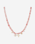 KAIA CHARM BEADS NECKLACE ROZE