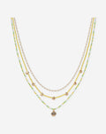 LAYERED COLORED NECKLACE BUTTERYELLOW