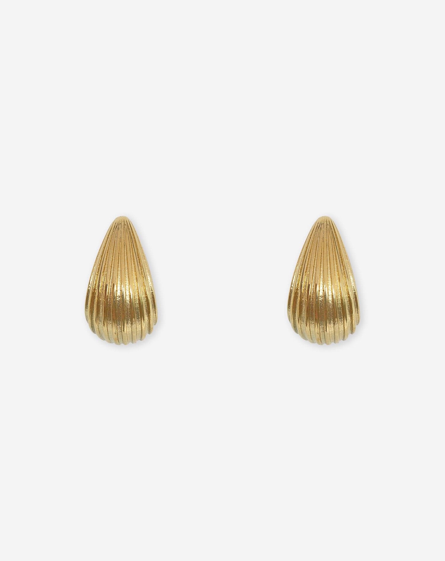 SEASHELL TEARDROP EARRINGS GOLD