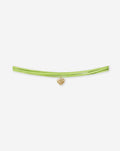 HAMMERED HEART CHOKER CORD GROEN