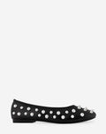 STUDDED FLATS BLACK