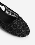 BRODERIE SLINGBACK FLATS BLACK
