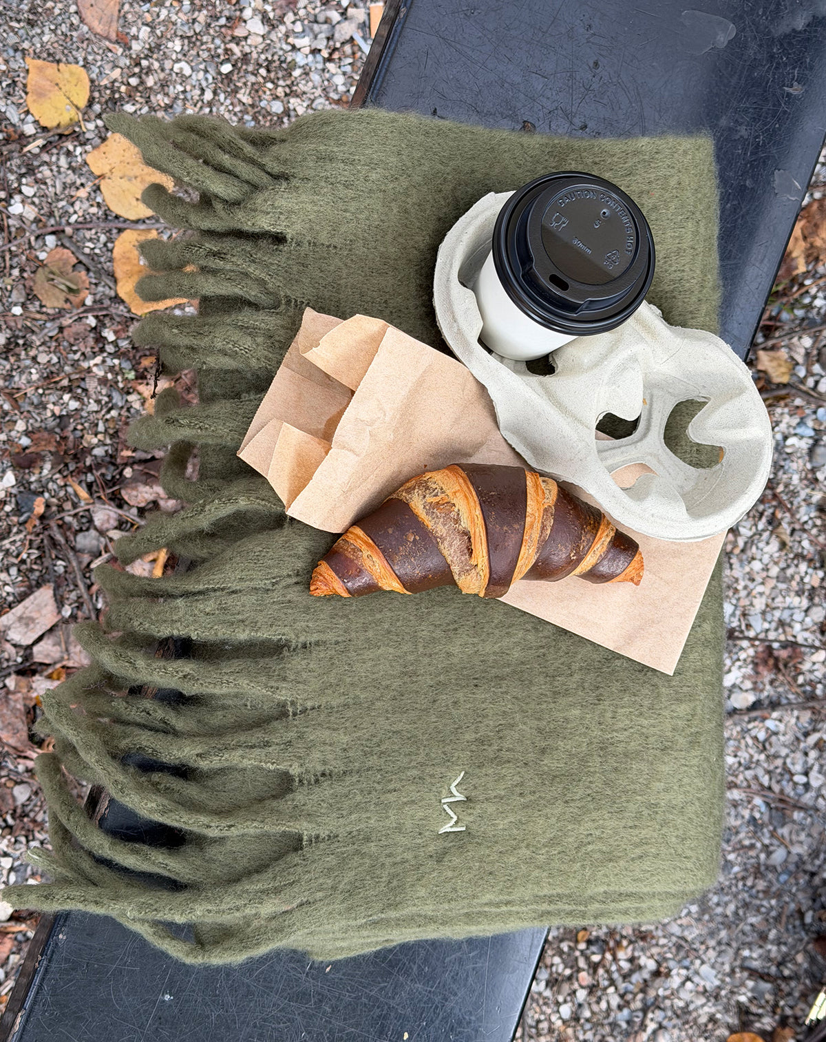 WOVEN SCARF ARMY GREEN