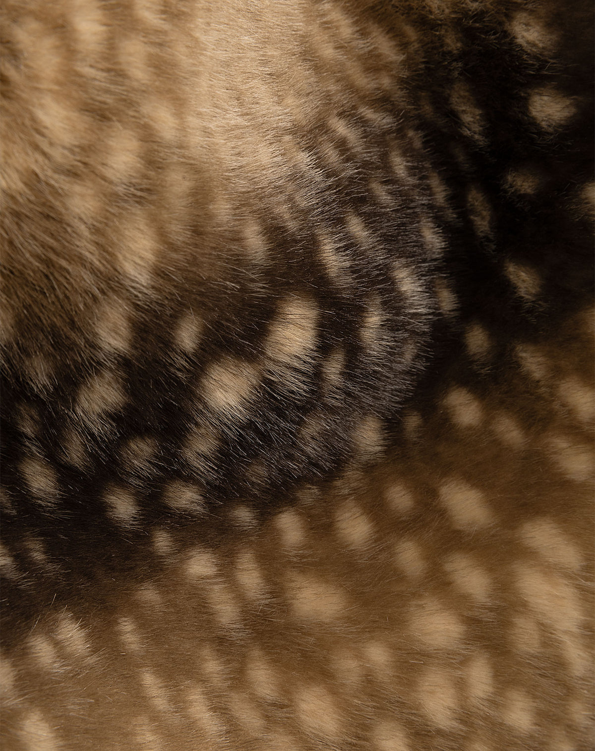 FAUX FUR DEER PRINT BAG BROWN