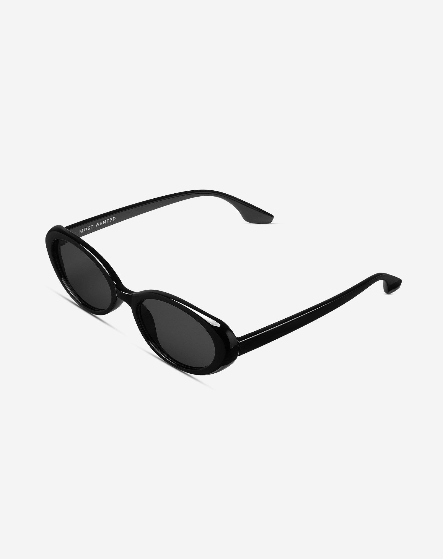 OVAL SUNGLASSES ZWART