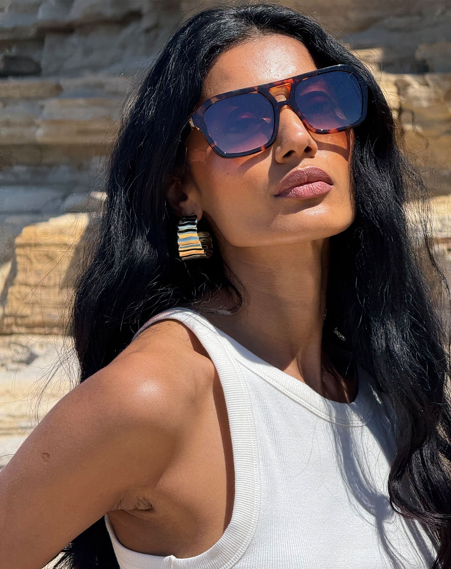 OVERSIZED PILOT SUNGLASSES BRUIN