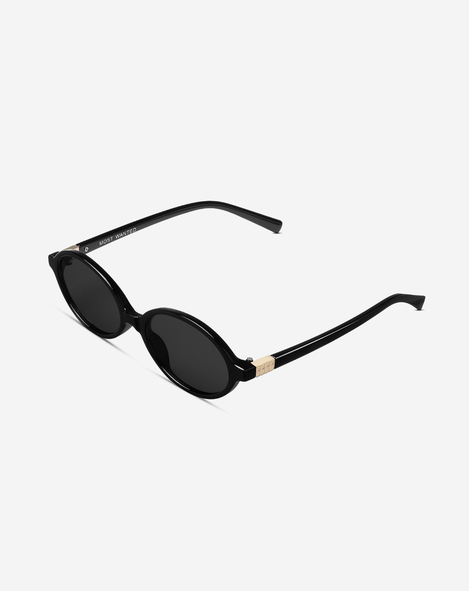 OVAL DETAIL SUNGLASSES ZWART