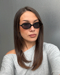 OVAL DETAIL SUNGLASSES ZWART