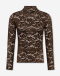 ROSY LACE TOP BROWN