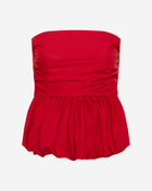 COTTON PEPLUM BUBBLE HEM TOP ROOD