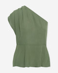 LUNA VISCOSE TOP OLIJFGROEN