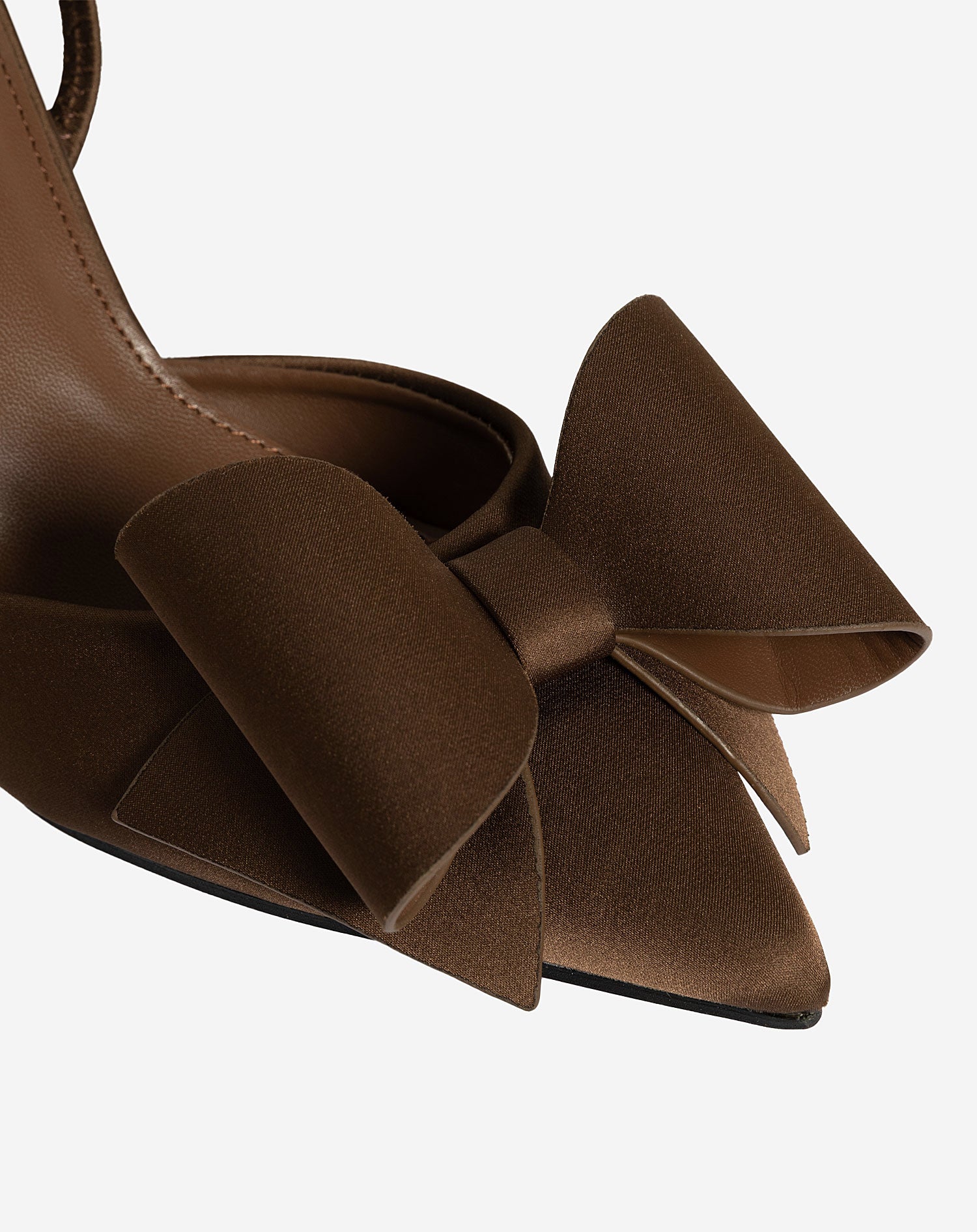 SATIN BOW HEELS BRUIN