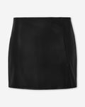 LINA FAUX LEATHER SKORT ZWART