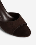SUZY FAUX SUEDE HEELS BROWN