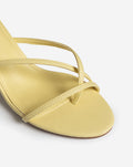 STRAPPY KITTEN HEELS BUTTER YELLOW