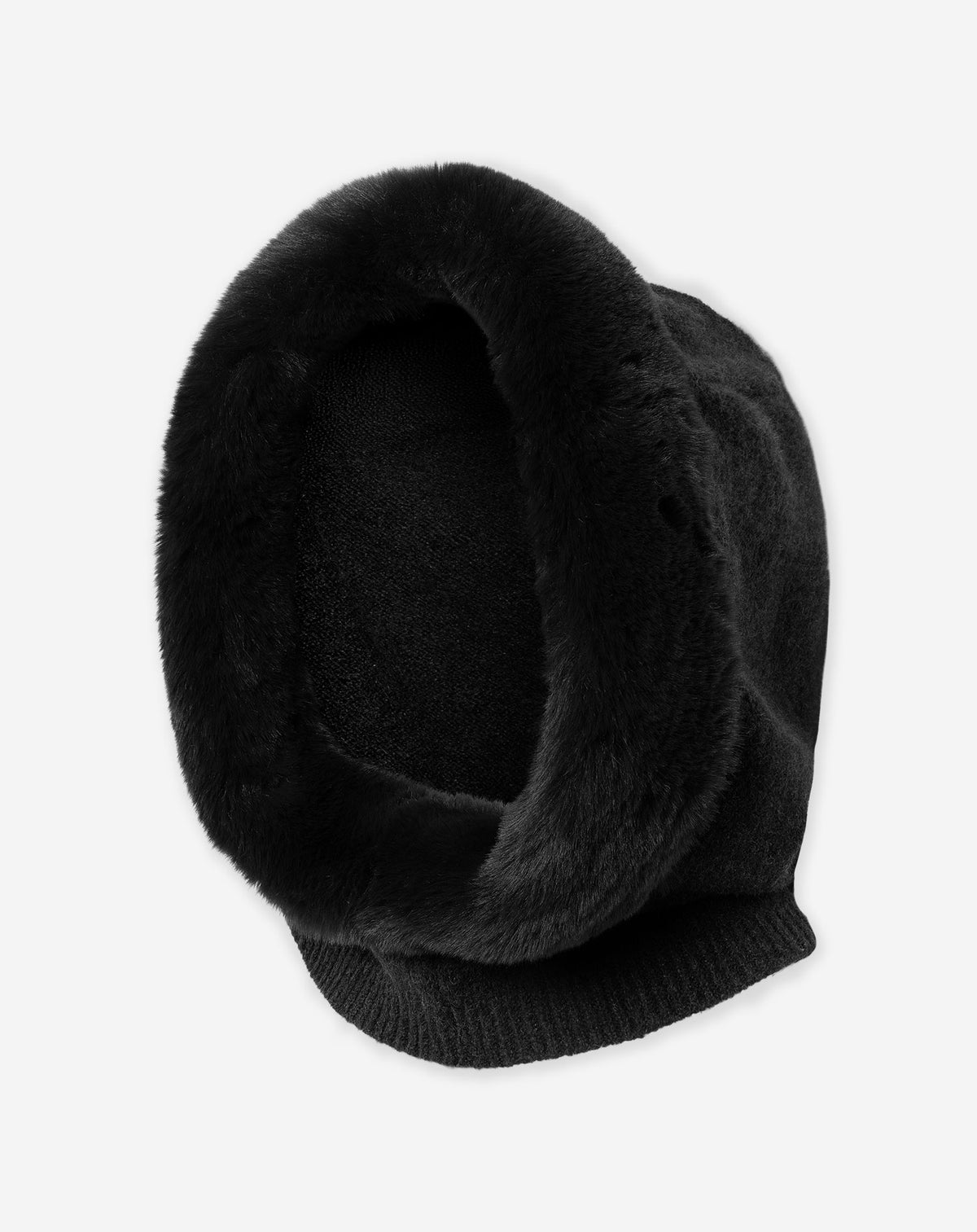 BALACLAVA FAUX FUR BLACK