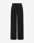FLO WIDE LEG PLEAT PANTALON ZWART