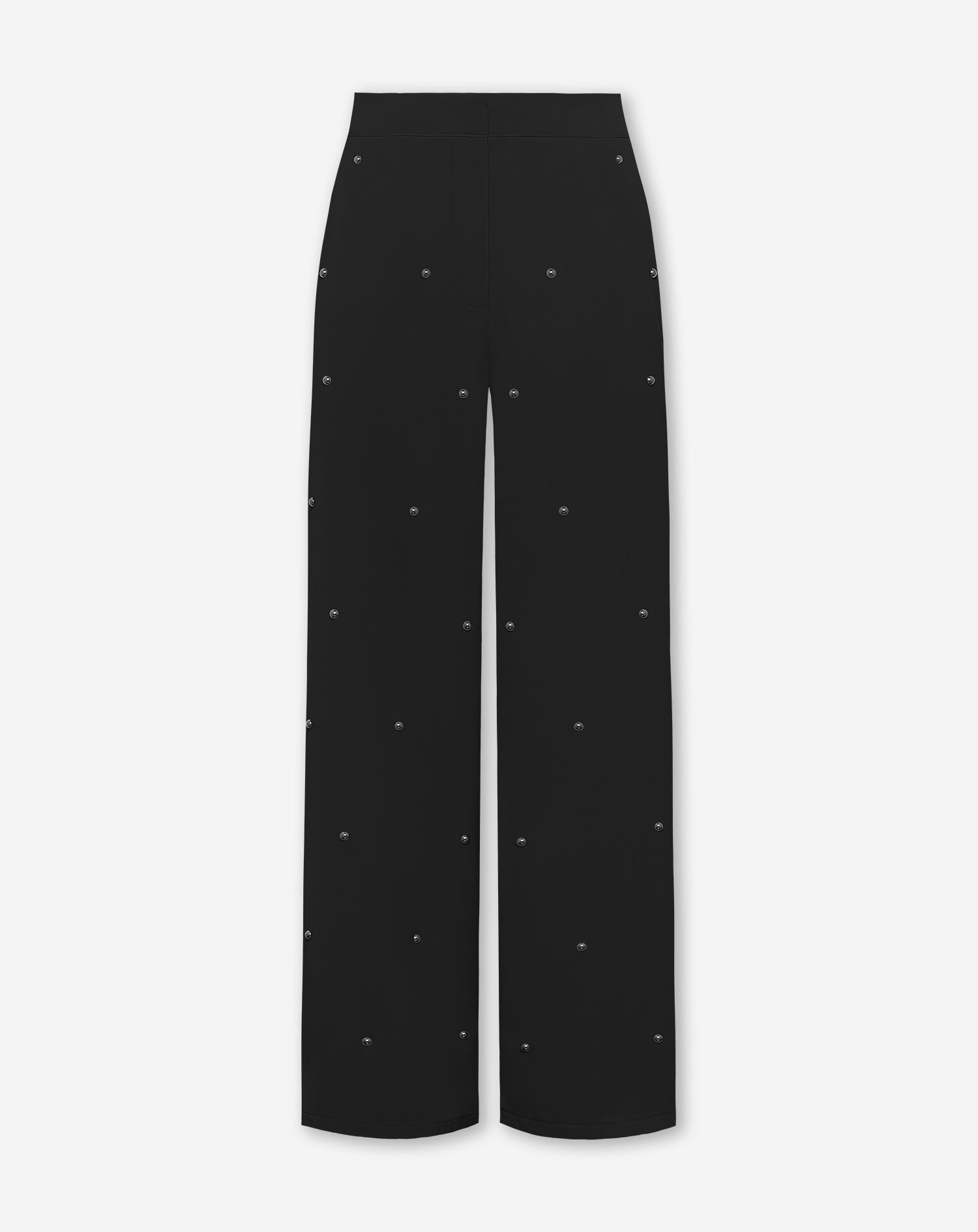 FLO BUBBLE STUD STRAIGHT LEG PANTALON ZWART