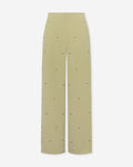 FLO BUBBLE STUD STRAIGHT LEG PANTALON  LICHT OLIJFGROEN
