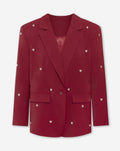 FLO HEART STUD BLAZER BORDEAUX