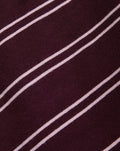 LENNY OVERSIZED POLO KNIT STRIPE BURGUNDY