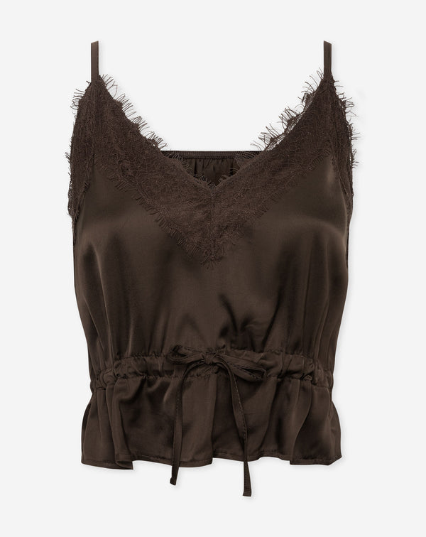 FENNA LACE CAMI TOP BRUIN