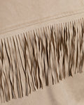 FAUX SUEDE FRINGE JACKET BEIGE