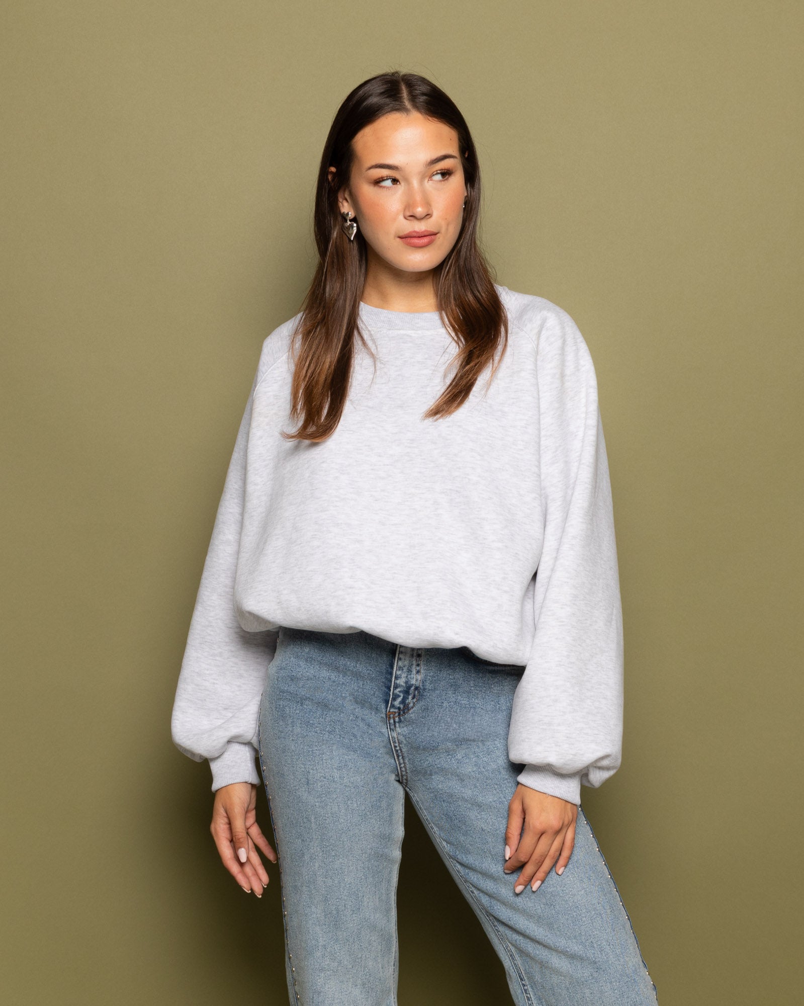 EVA OVERSIZED SWEATER LIGHT GREY