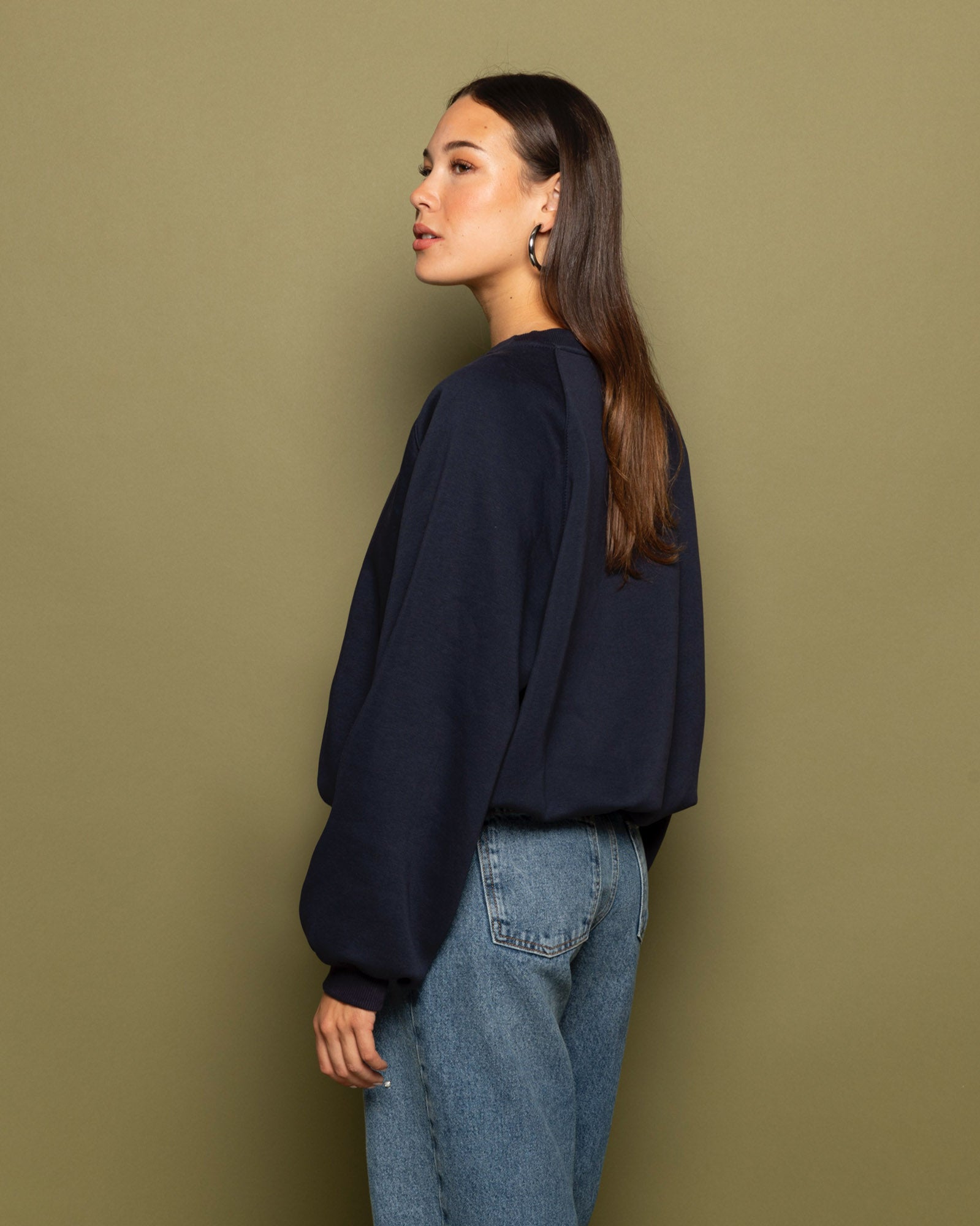EVA OVERSIZED SWEATER MARINEBLAUW