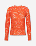 FLOWER LACE TOP ORANGE