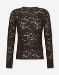 FLOWER LACE TOP BRUIN