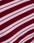 STRIPE PADDED SHOULDER LONG SLEEVE TEE  BURGUNDY