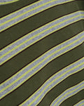 STRIPE PADDED SHOULDER LONG SLEEVE TEE GROEN
