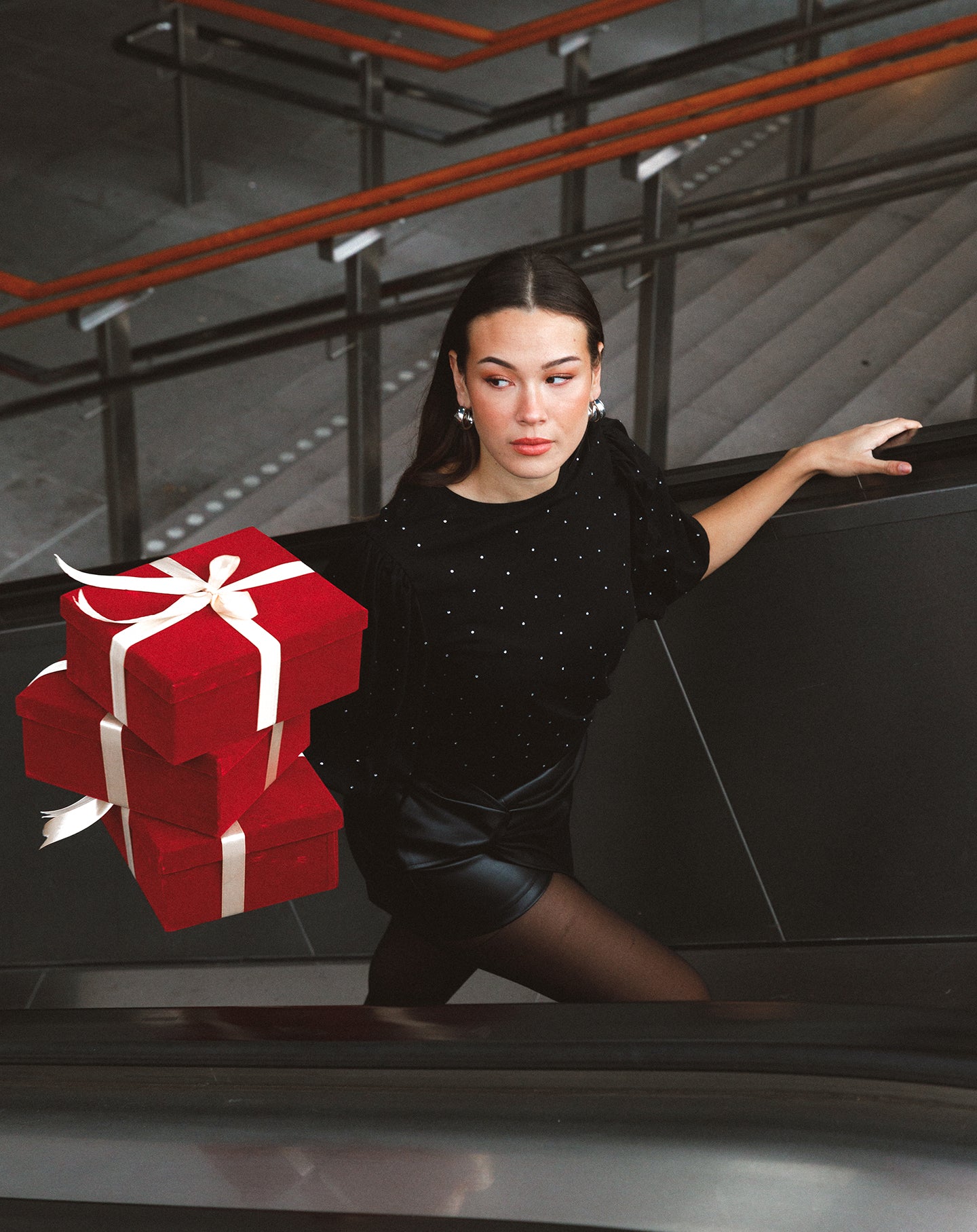 SOPHIE PU SKORT ZWART