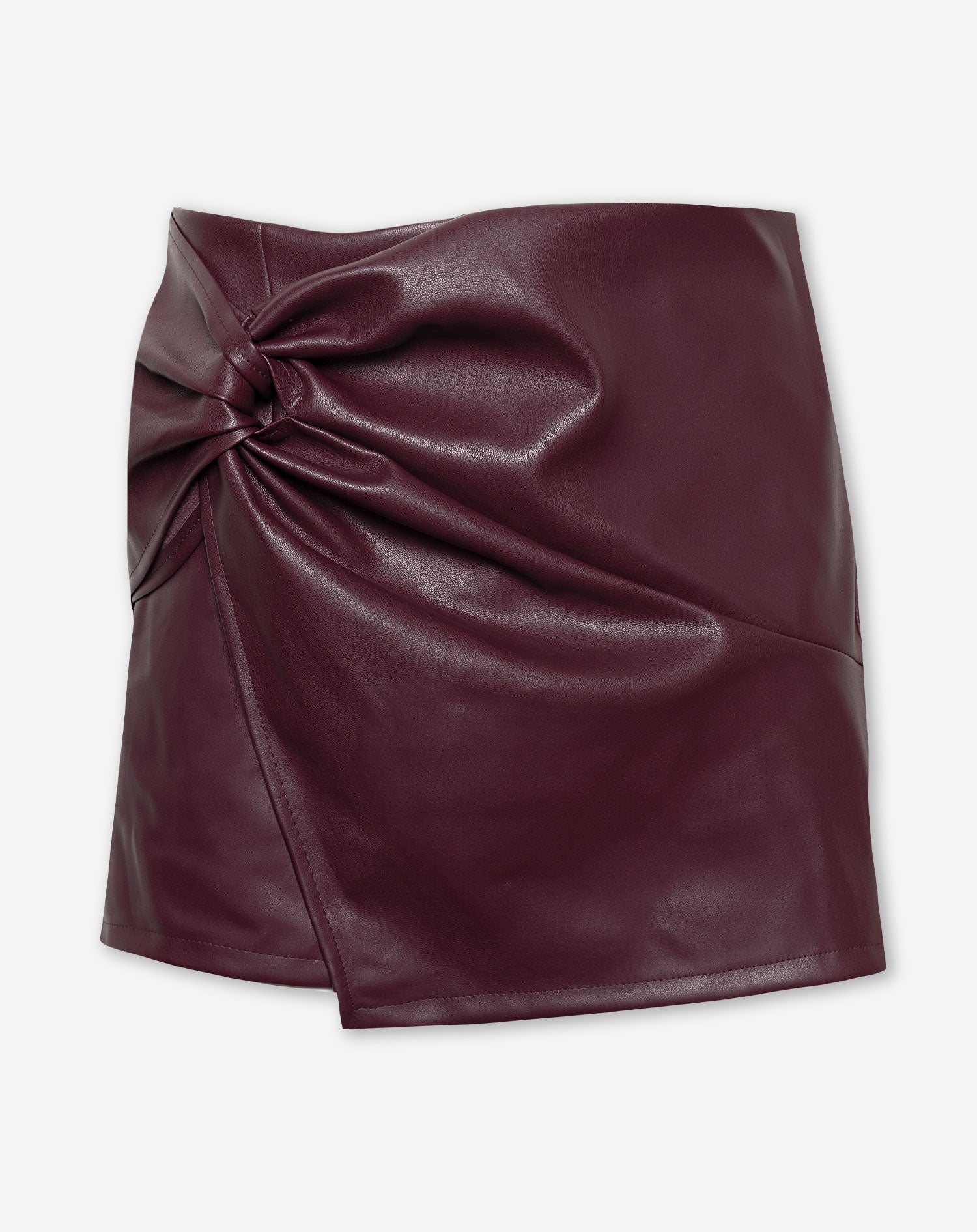 SOPHIE PU SKORT BURGUNDY