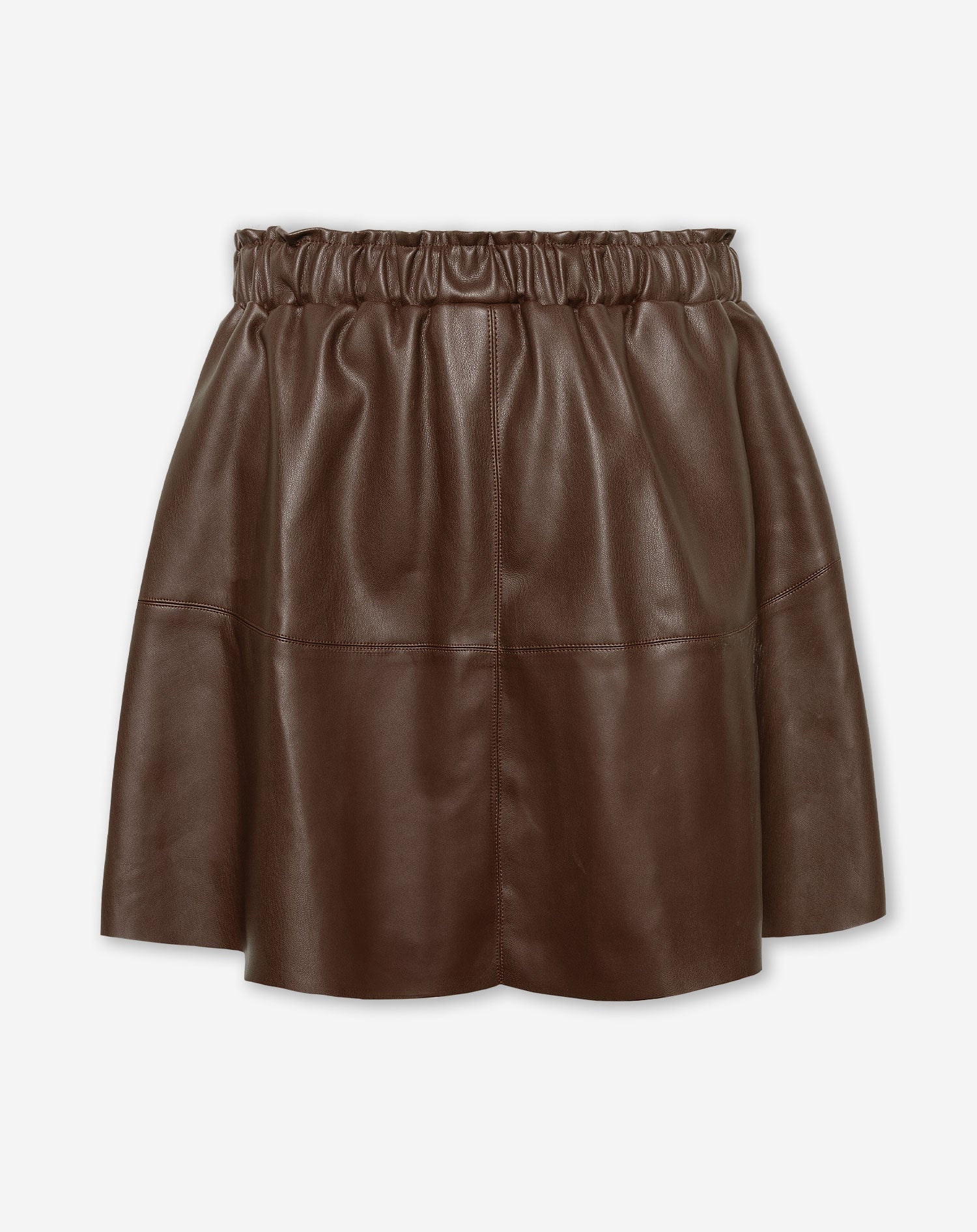 EVY FAUX LEATHER SKIRT BROWN