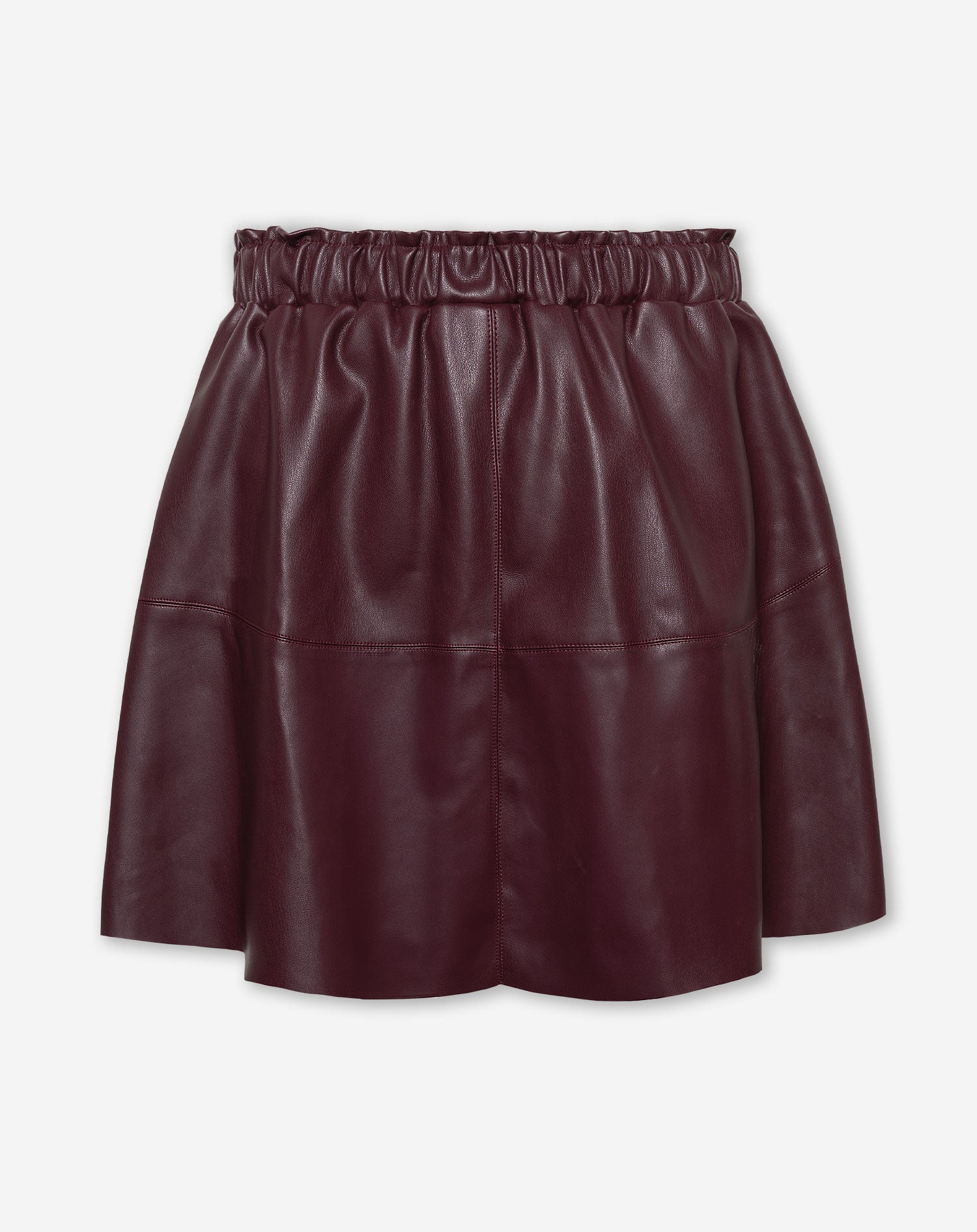 EVY FAUX LEATHER SKIRT BURGUNDY